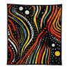 Australia Aboriginal Quilt - Traditional Australian Aboriginal Native Design (Black) Quilt