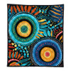 Australia Aboriginal Quilt - Traditional Australian Aboriginal Native Design (Black) Ver 4 Quilt