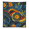Australia Aboriginal Quilt - Traditional Australian Aboriginal Native Design (Black) Ver 6 Quilt
