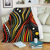 Australia Aboriginal Blanket - Traditional Australian Aboriginal Native Design (Black) Blanket