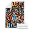 Australia Aboriginal Blanket - Traditional Australian Aboriginal Native Design (Black) Ver 2 Blanket