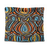 Australia Aboriginal Tapestry - Traditional Australian Aboriginal Native Design (Black) Ver 2 Tapestry
