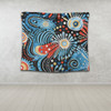 Australia Aboriginal Tapestry - Traditional Australian Aboriginal Native Design (Black) Ver 3 Tapestry