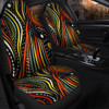 Australia Aboriginal Car Seat Cover - Traditional Australian Aboriginal Native Design (Black) Car Seat Cover