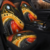 Australia Aboriginal Car Seat Cover - Traditional Australian Aboriginal Native Design (Black) Ver 1 Car Seat Cover