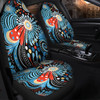 Australia Aboriginal Car Seat Cover - Traditional Australian Aboriginal Native Design (Black) Ver 3 Car Seat Cover