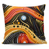 Australia Aboriginal Pillow Cases - Traditional Australian Aboriginal Native Design (Black) Ver 1 Pillow Cases