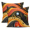 Australia Aboriginal Pillow Cases - Traditional Australian Aboriginal Native Design (Black) Ver 1 Pillow Cases