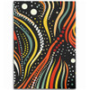 Australia Aboriginal Area Rug - Traditional Australian Aboriginal Native Design (Black) Area Rug