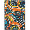 Australia Aboriginal Area Rug - Traditional Australian Aboriginal Native Design (Black) Ver 5 Area Rug
