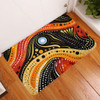 Australia Aboriginal Doormat - Traditional Australian Aboriginal Native Design (Black) Ver 1 Doormat