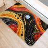 Australia Aboriginal Doormat - Traditional Australian Aboriginal Native Design (Black) Ver 1 Doormat