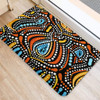 Australia Aboriginal Doormat - Traditional Australian Aboriginal Native Design (Black) Ver 2 Doormat