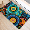 Australia Aboriginal Doormat - Traditional Australian Aboriginal Native Design (Black) Ver 4 Doormat