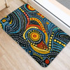 Australia Aboriginal Doormat - Traditional Australian Aboriginal Native Design (Black) Ver 6 Doormat