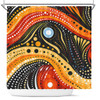 Australia Aboriginal Shower Curtain - Traditional Australian Aboriginal Native Design (Black) Ver 1 Shower Curtain