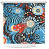 Australia Aboriginal Shower Curtain - Traditional Australian Aboriginal Native Design (Black) Ver 3 Shower Curtain