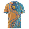 Australia Aboriginal T-shirt - Indigenous Beach Dot Painting Art T-shirt