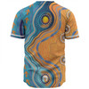 Australia Aboriginal Baseball Shirt - Indigenous Beach Dot Painting Art Baseball Shirt