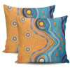 Australia Aboriginal Pillow Cases - Indigenous Beach Dot Painting Art Pillow Cases