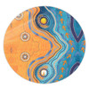Australia Aboriginal Round Rug - Indigenous Beach Dot Painting Art Round Rug