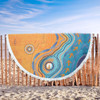 Australia Aboriginal Beach Blanket - Indigenous Beach Dot Painting Art Beach Blanket