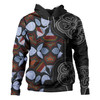 Australia Aboriginal Hoodie - Eucalyptus Seamless Pattern In Aboriginal Dot Art Hoodie