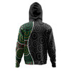 Australia Aboriginal Hoodie - Green Dot Art Circle Pattern From Aboriginal Art Hoodie