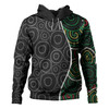 Australia Aboriginal Hoodie - Green Dot Art Circle Pattern From Aboriginal Art Hoodie