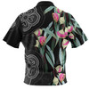 Australia Aboriginal Polo Shirt - Seamless Pattern With Eucalyptus Flower Polo Shirt
