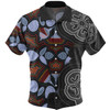 Australia Aboriginal Hawaiian Shirt - Eucalyptus Seamless Pattern In Aboriginal Dot Art Hawaiian Shirt