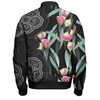 Australia Aboriginal Bomber Jacket - Seamless Pattern With Eucalyptus Flower Bomber Jacket