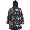 Australia Aboriginal Snug Hoodie - Eucalyptus Seamless Pattern In Aboriginal Dot Art Snug Hoodie