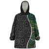 Australia Aboriginal Snug Hoodie - Green Dot Art Circle Pattern From Aboriginal Art Snug Hoodie