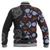 Australia Aboriginal Baseball Jacket - Eucalyptus Seamless Pattern In Aboriginal Dot Art Baseball Jacket