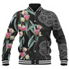 Australia Aboriginal Baseball Jacket - Seamless Pattern With Eucalyptus Flower Baseball Jacket