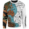 Australia Aboriginal Custom Sweatshirt - Aussie Indigenous Hunting Season With Kangaroo Dot Art Sweatshirt