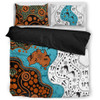 Australia Aboriginal Custom Bedding Set - Aussie Indigenous Hunting Season With Kangaroo Dot Art Bedding Set
