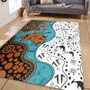 Australia Aboriginal Custom Area Rug - Aussie Indigenous Hunting Season With Kangaroo Dot Art Area Rug