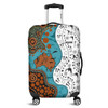 Australia Aboriginal Custom Luggage Cover - Aussie Indigenous Hunting Season With Kangaroo Dot Art Luggage Cover