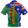 Australia Custom Polo Shirt - Kangaroo Happy Australia Day Polo Shirt