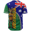 Australia Custom Baseball Shirt - Kangaroo Happy Australia Day Baseball Shirt