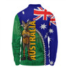 Australia Custom Long Sleeve Polo Shirt - Kangaroo Happy Australia Day Long Sleeve Polo Shirt