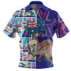 Australia Custom Zip Polo Shirt - Happy Australia Day With Big Things Zip Polo Shirt