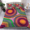 Australia Aboriginal Bedding Set - Aboriginal Rainbow Dot Inspired Bedding Set