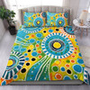 Australia Aboriginal Bedding Set - Beautiful Abstract Pastel Bedding Set