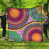 Australia Aboriginal Quilt - Aboriginal Rainbow Dot Inspired Quilt