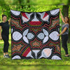 Australia Aboriginal Quilt - Eucalyptus seamless pattern In Aboriginal Dot Art Quilt