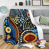 Australia Aboriginal Blanket - Aboriginal Dreamtime Art Pattern Blanket