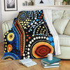 Australia Aboriginal Blanket - Aboriginal Dreamtime Art Pattern Blanket